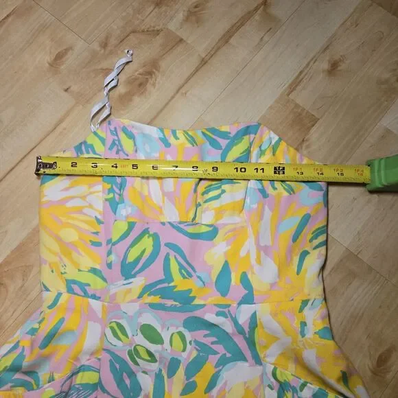 Lilly Pulitzer Strapless Silk Blend Fit & Flare Tropical Print Size 2‎ Sundress - Picture 11 of 11